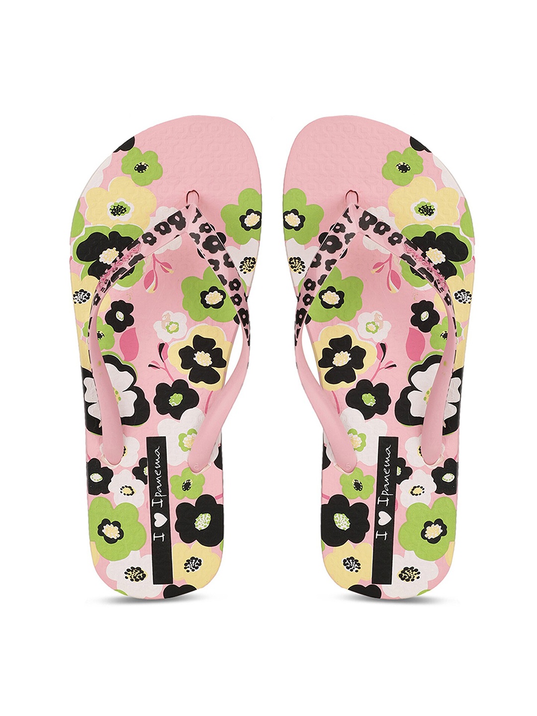 

iPanema Woman Pink & Black Floral Printed Thong Flip-Flops