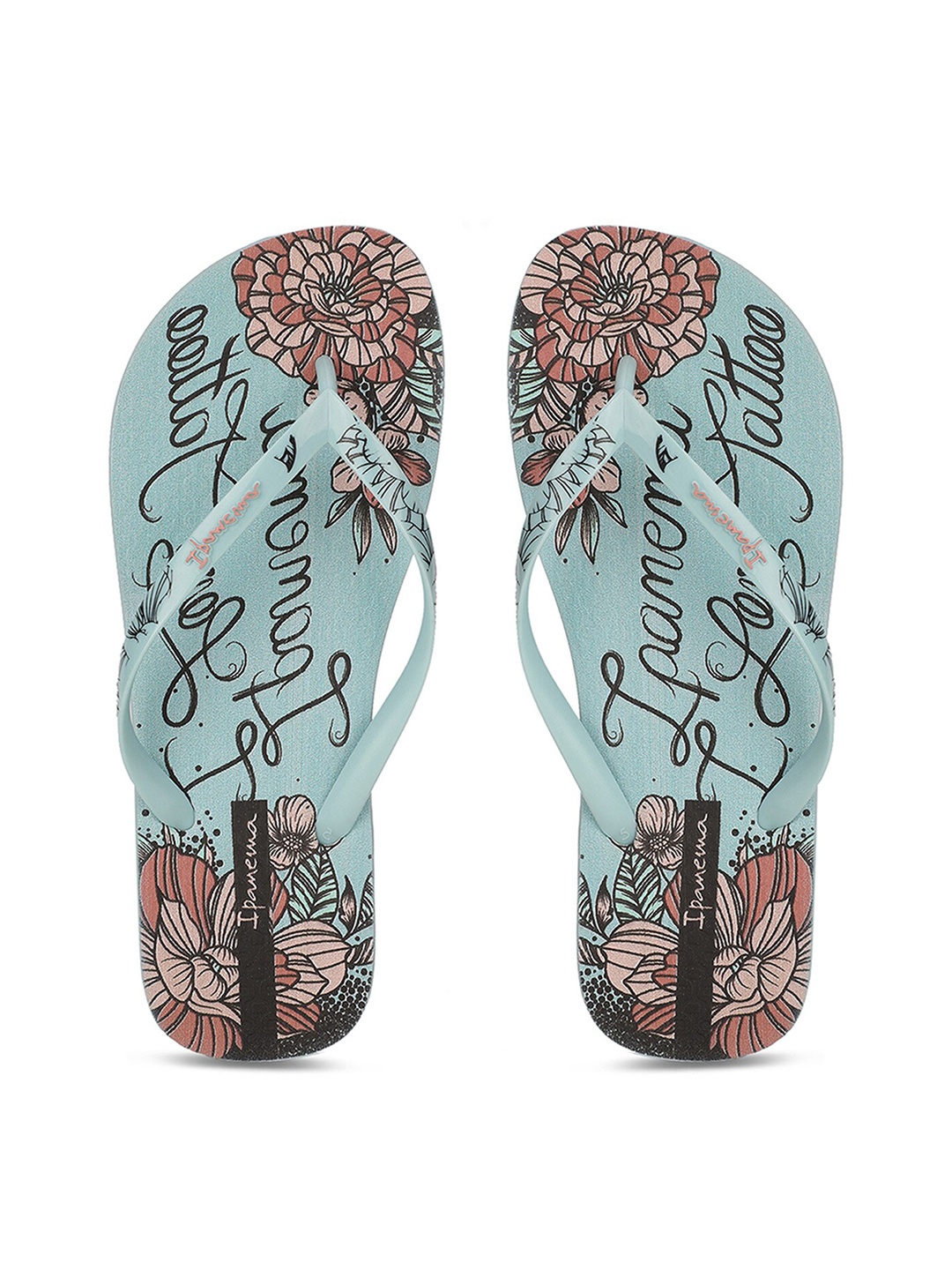 

iPanema Women Blue & Peach-Coloured Printed Thong Flip-Flops
