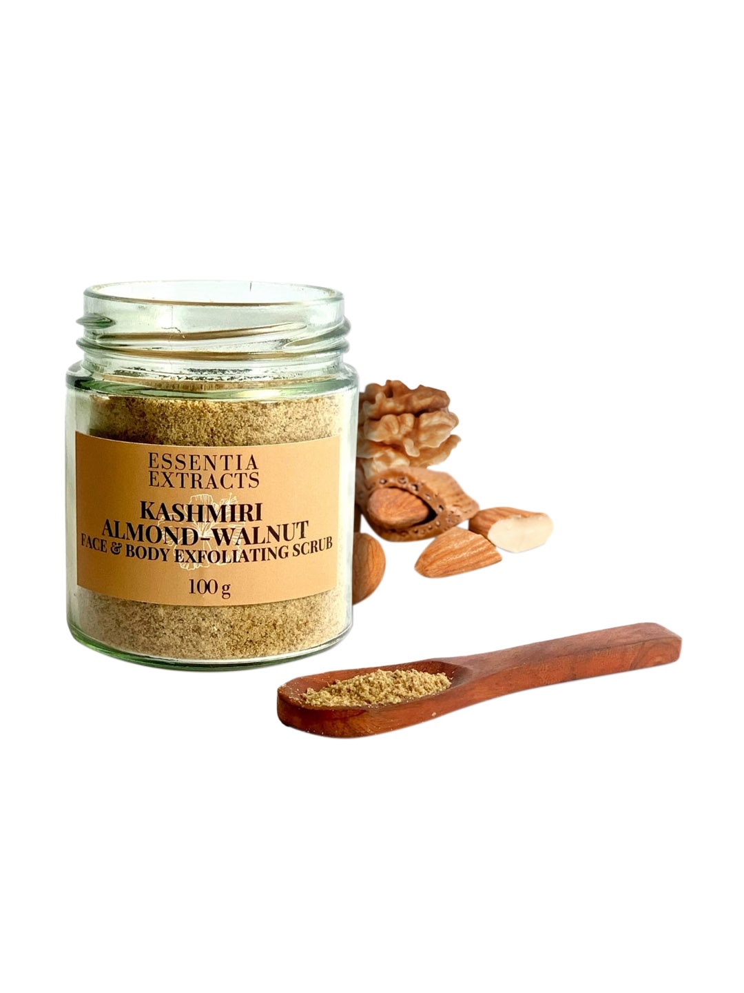 

ESSENTIA EXTRACTS Kashmiri Almond Walnut Face & Body Exfoliating Scrub, Brown