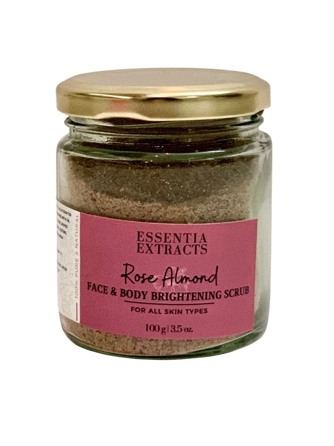 

ESSENTIA EXTRACTS Rose Almond Skin Brightening Face & Body Exfoliating Scrub, Brown