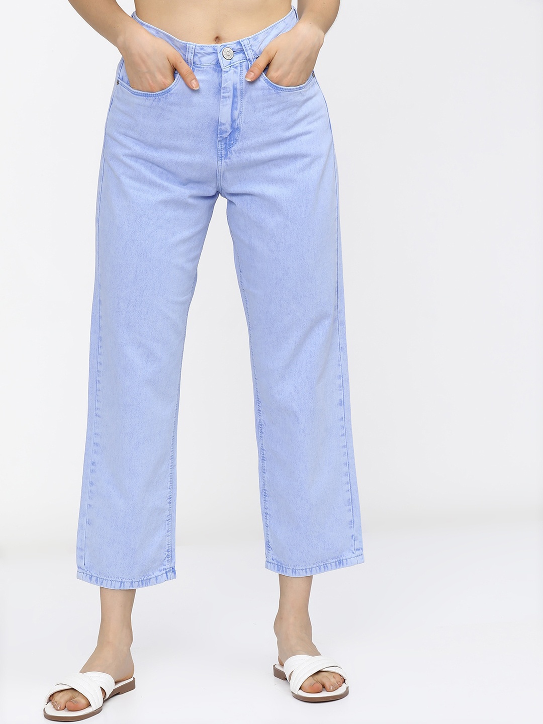 

Tokyo Talkies Women Blue Wide Leg Jeans