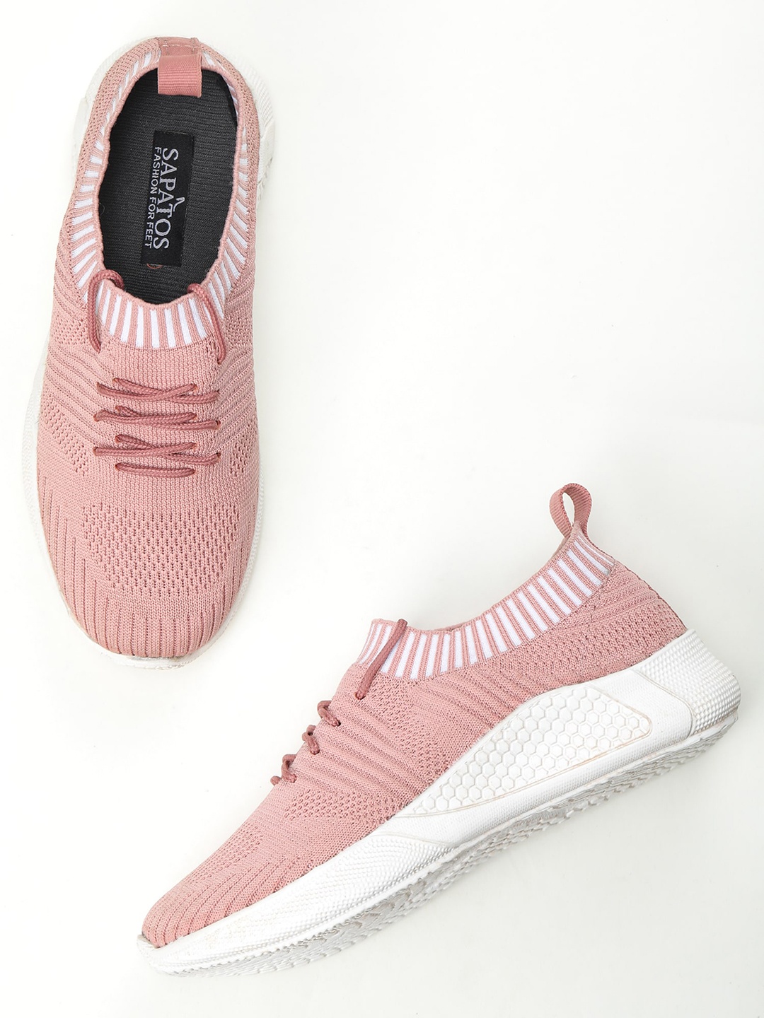 

SAPATOS Women Pink Woven Design Sneakers