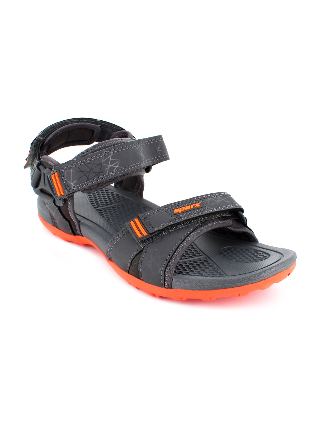 

Sparx Men Grey & Orange Sports Floater Sandals