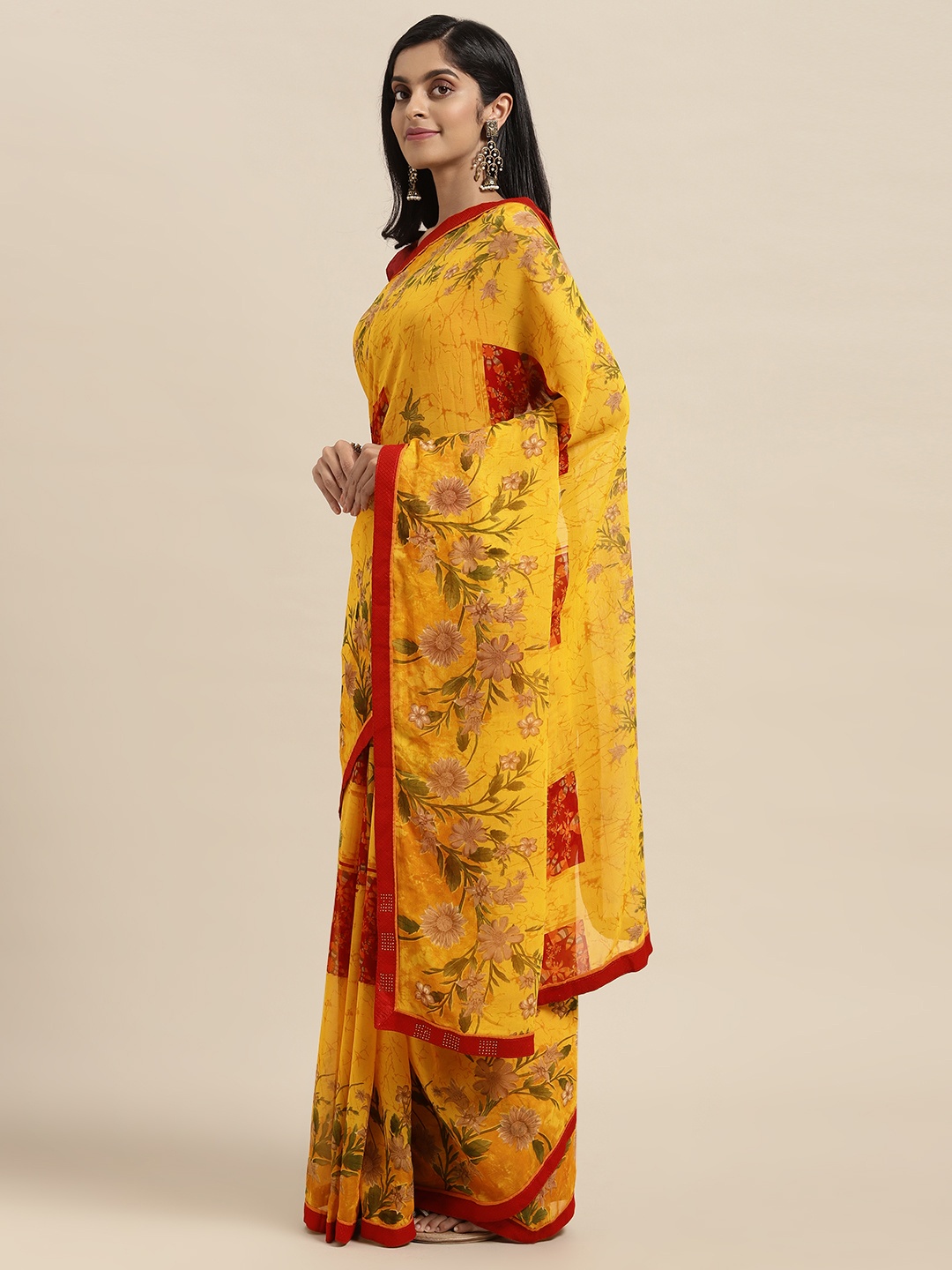 

Triveni Yellow Saree