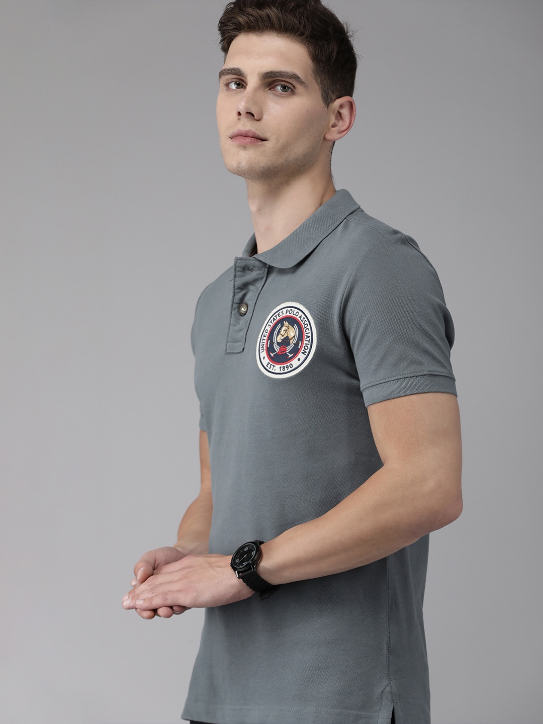 

U S Polo Assn Denim Co Men Grey T-shirt