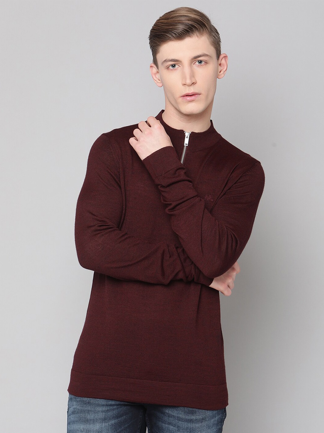 

LINDBERGH Men Maroon Pullover