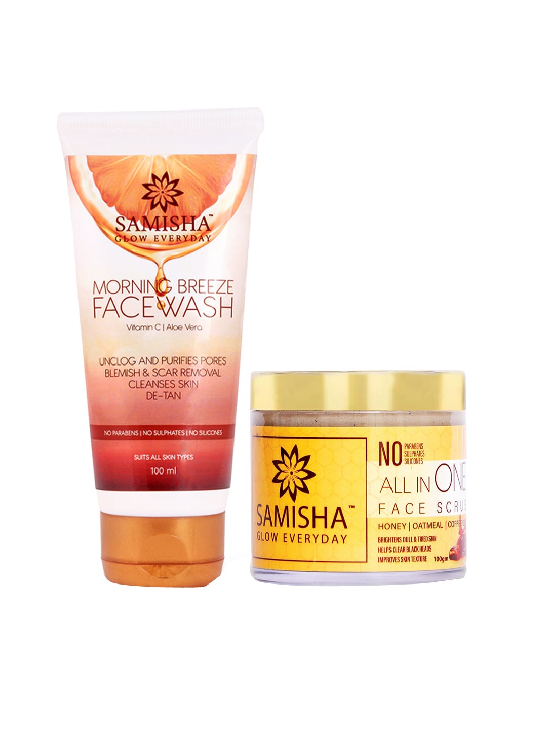 

SAMISHA Combo Natural Body Detan Skin Care Gift Set, Orange