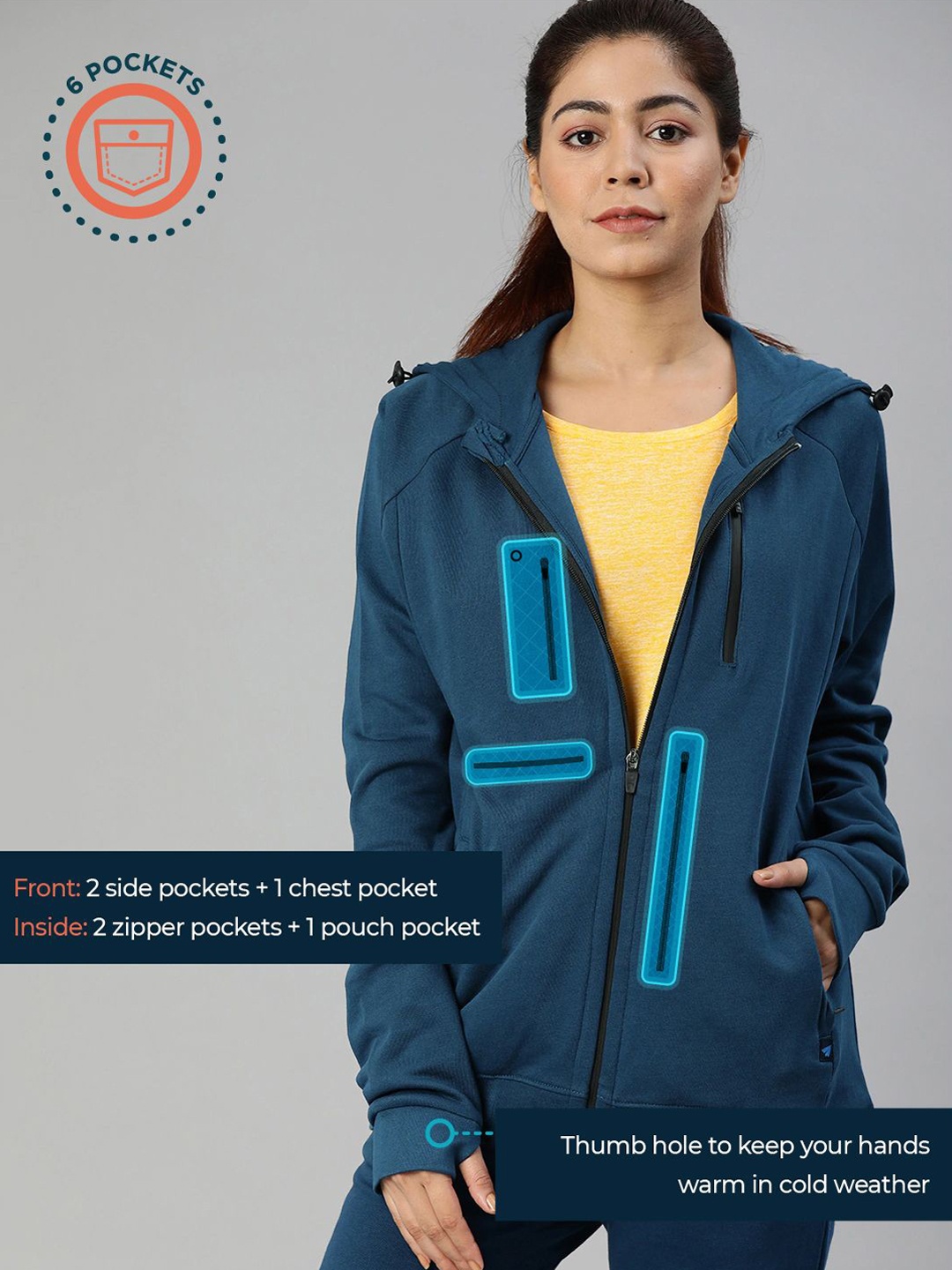 

Kosha Women Teal Blue Solid Pure Cotton Tracksuit