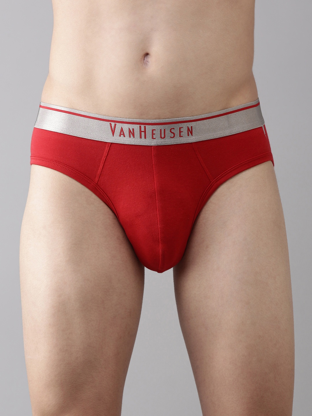

Van Heusen Men Solid Antibacterial Colour Fresh Briefs 8905325960430, Red