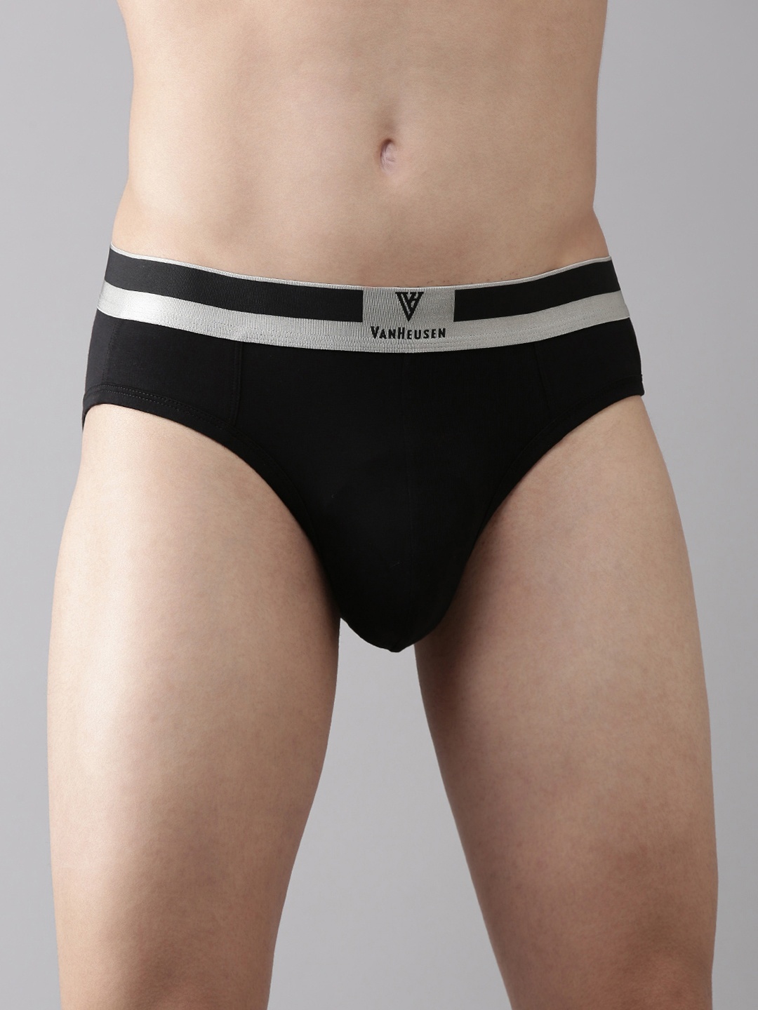 

Van Heusen Men Solid Colour Fresh Ultra Soft Briefs 8905325959915, Black