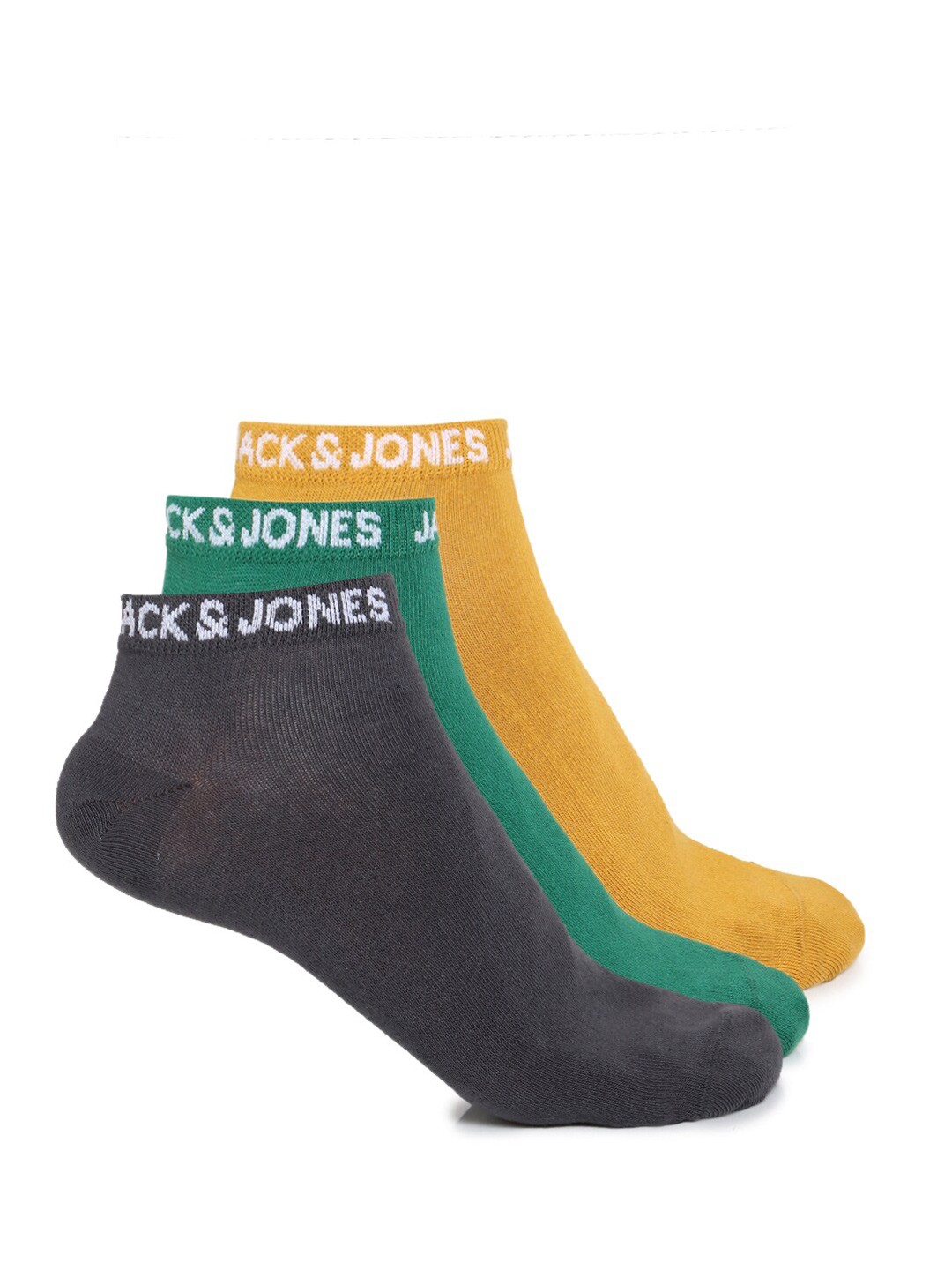

Jack & Jones Unisex Pack Of 3 Solid Cotton Ankle-Length Socks, Mustard