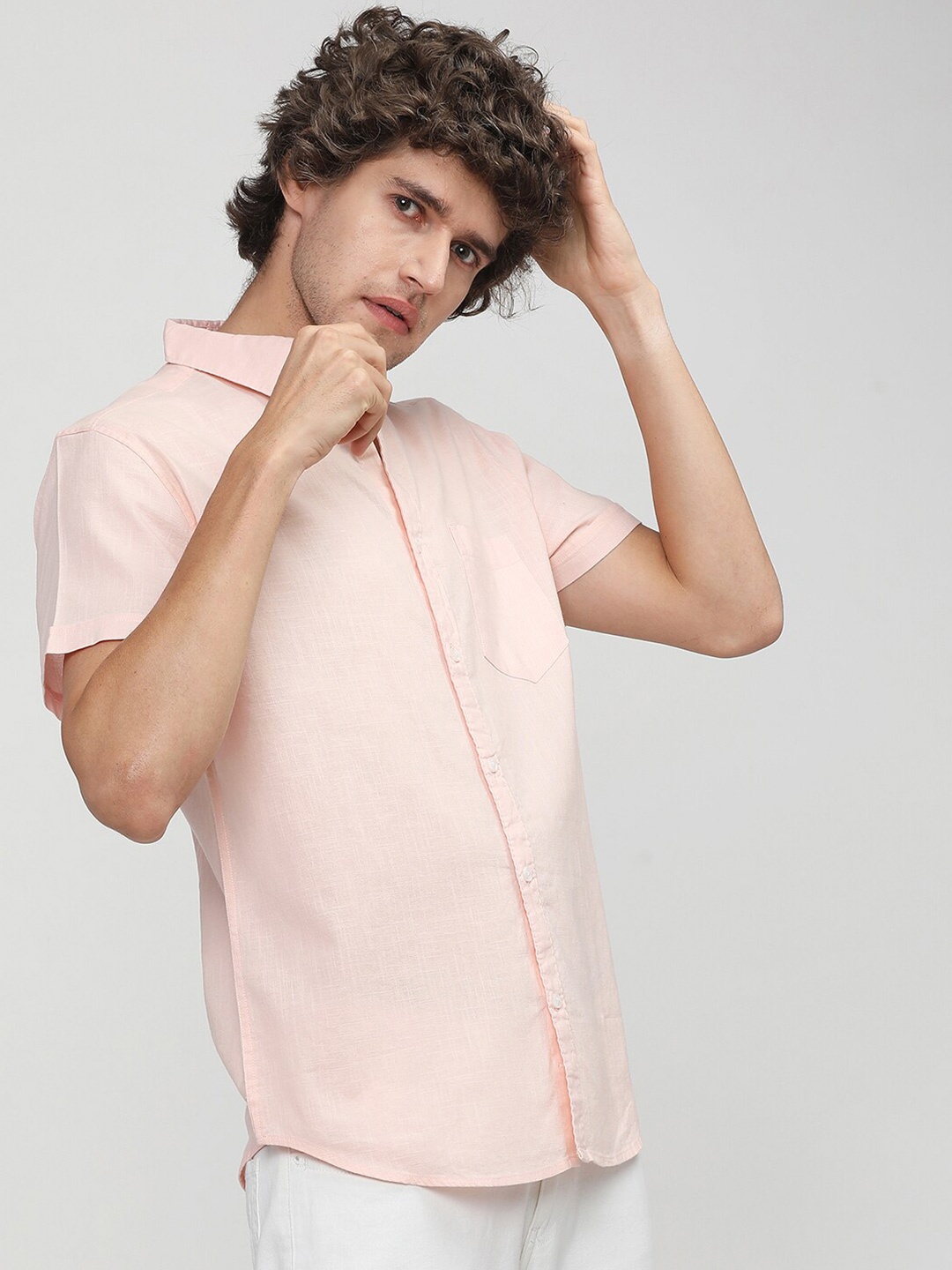 

KETCH Slim Fit Casual Shirt, Pink