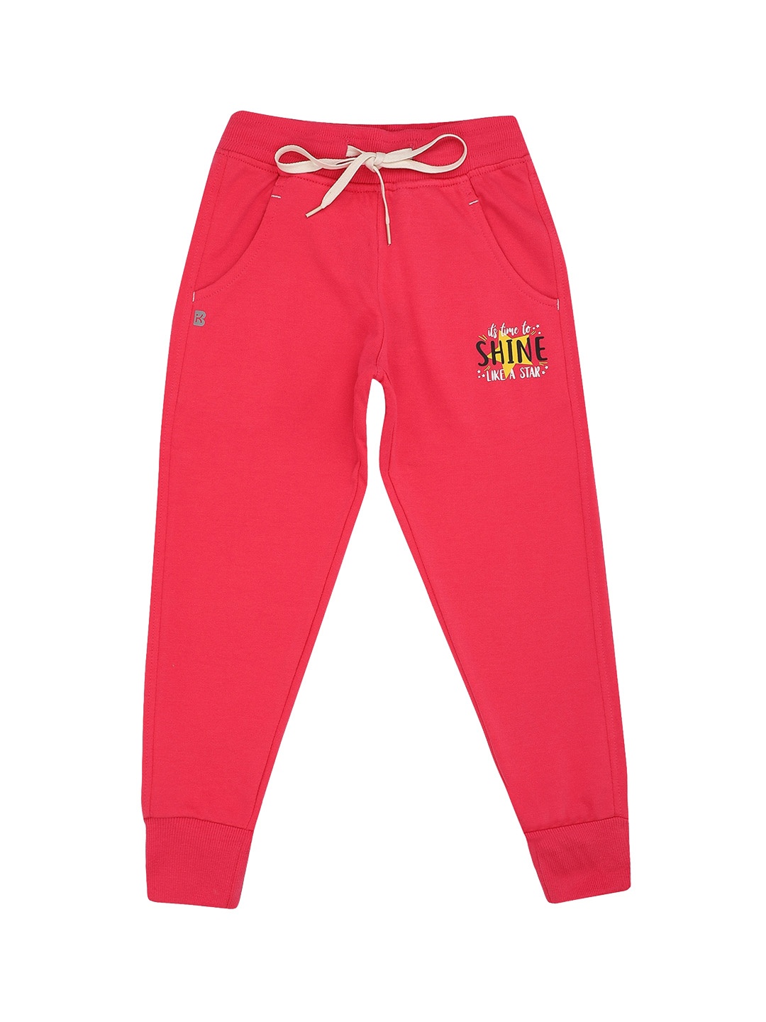 

PROTEENS Girls Antiviral & Antibacterial Pink Printed Regular Fit Joggers