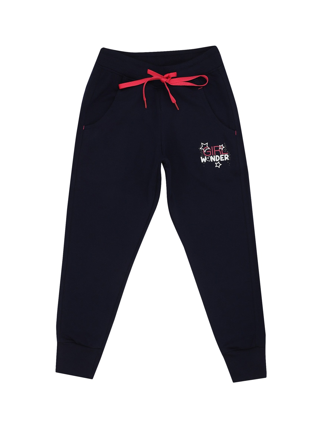 

PROTEENS Girls Antiviral & Antibacterial Navy Blue Cotton Track Pants