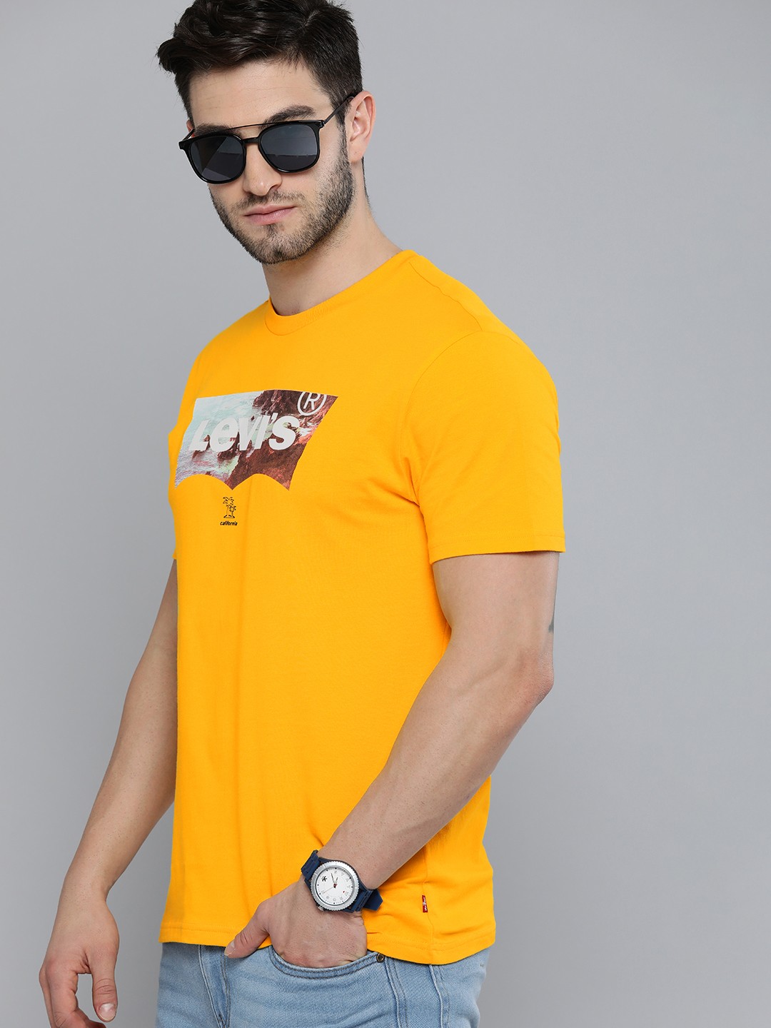 

Levis Men Yellow Printed T-shirt