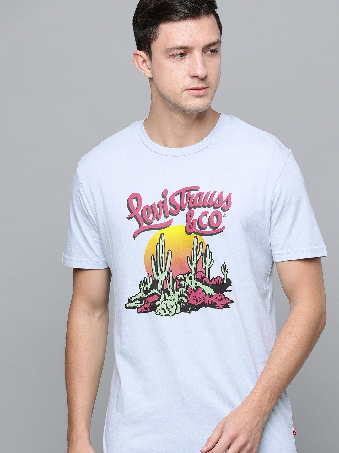 

Levis Men Blue Graphic Printed Pure Cotton T-shirt