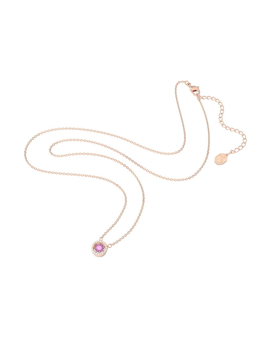 

SWAROVSKI Pink Rhodium-Plated Sparkling DC Chain, Purple