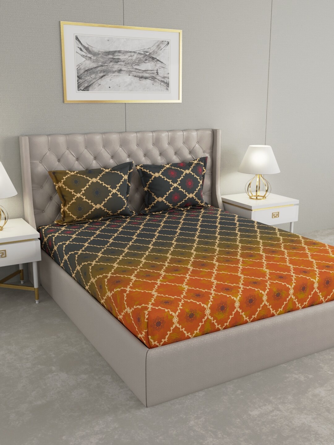 

Raymond Home 140 TC Multi Printed Double Bedsheet With 2 Pillow Covers
