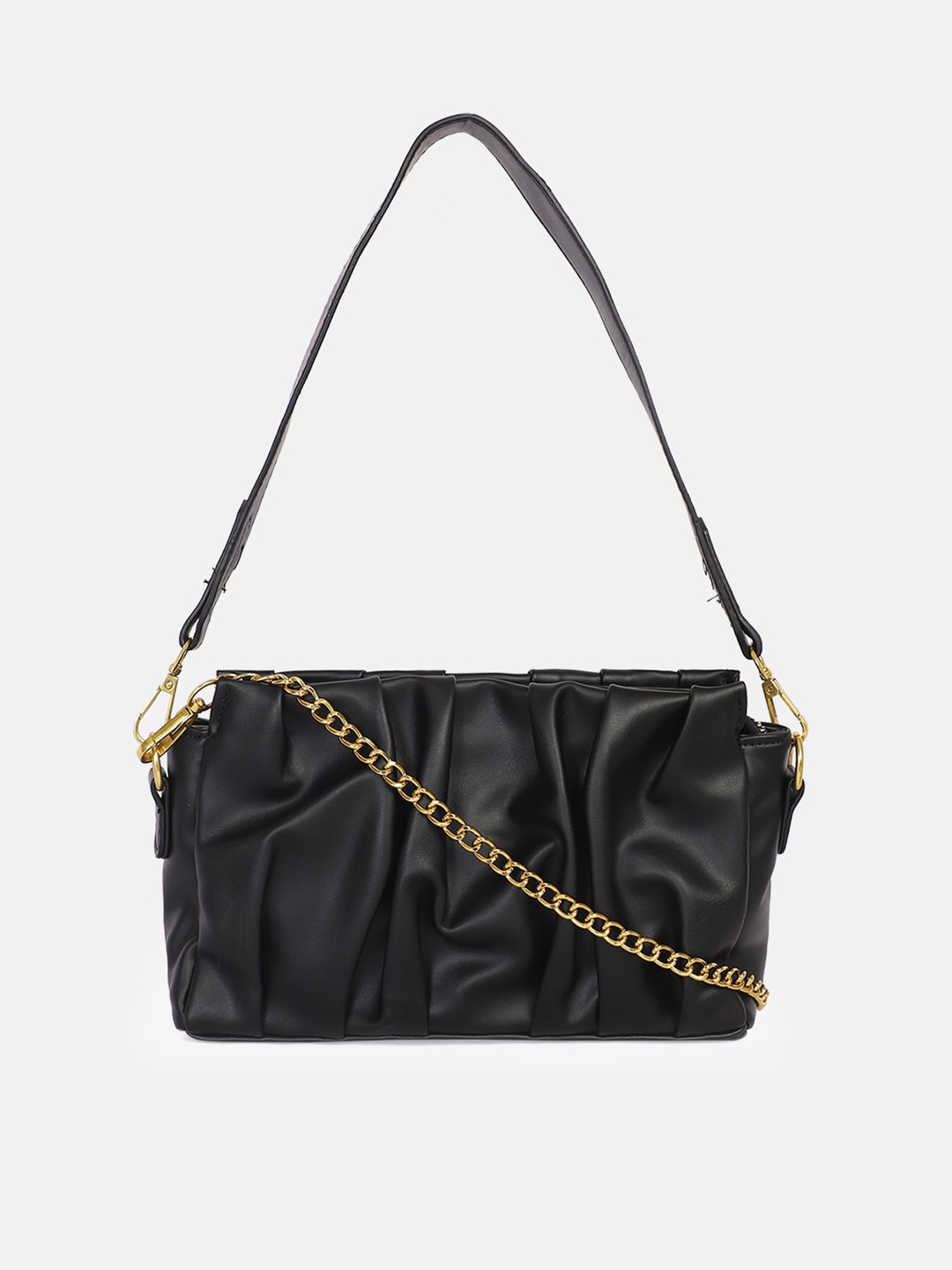 

Bagsy Malone Black PU Structured Shoulder Bag