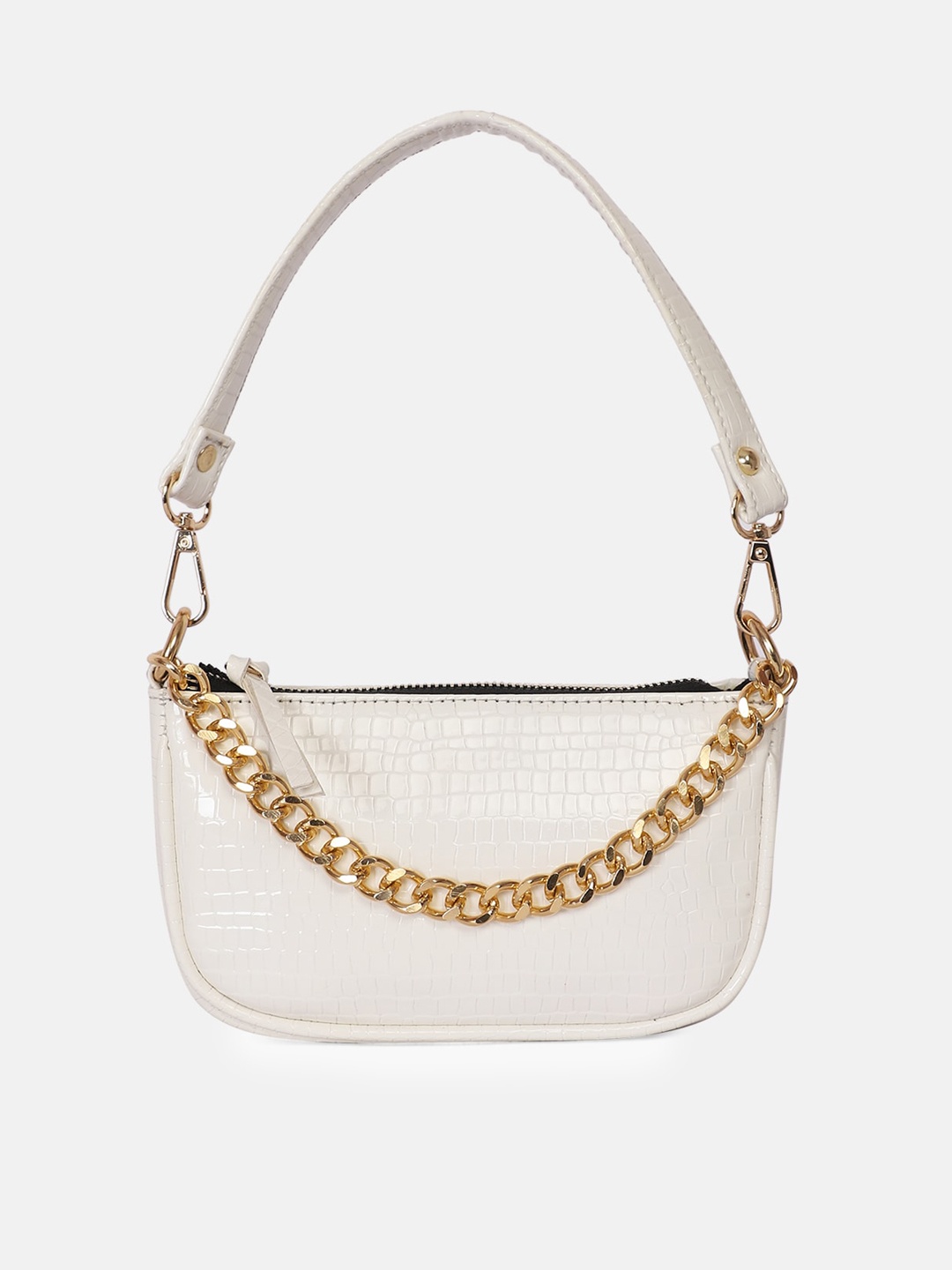 

Bagsy Malone White PU Structured Shoulder Bag