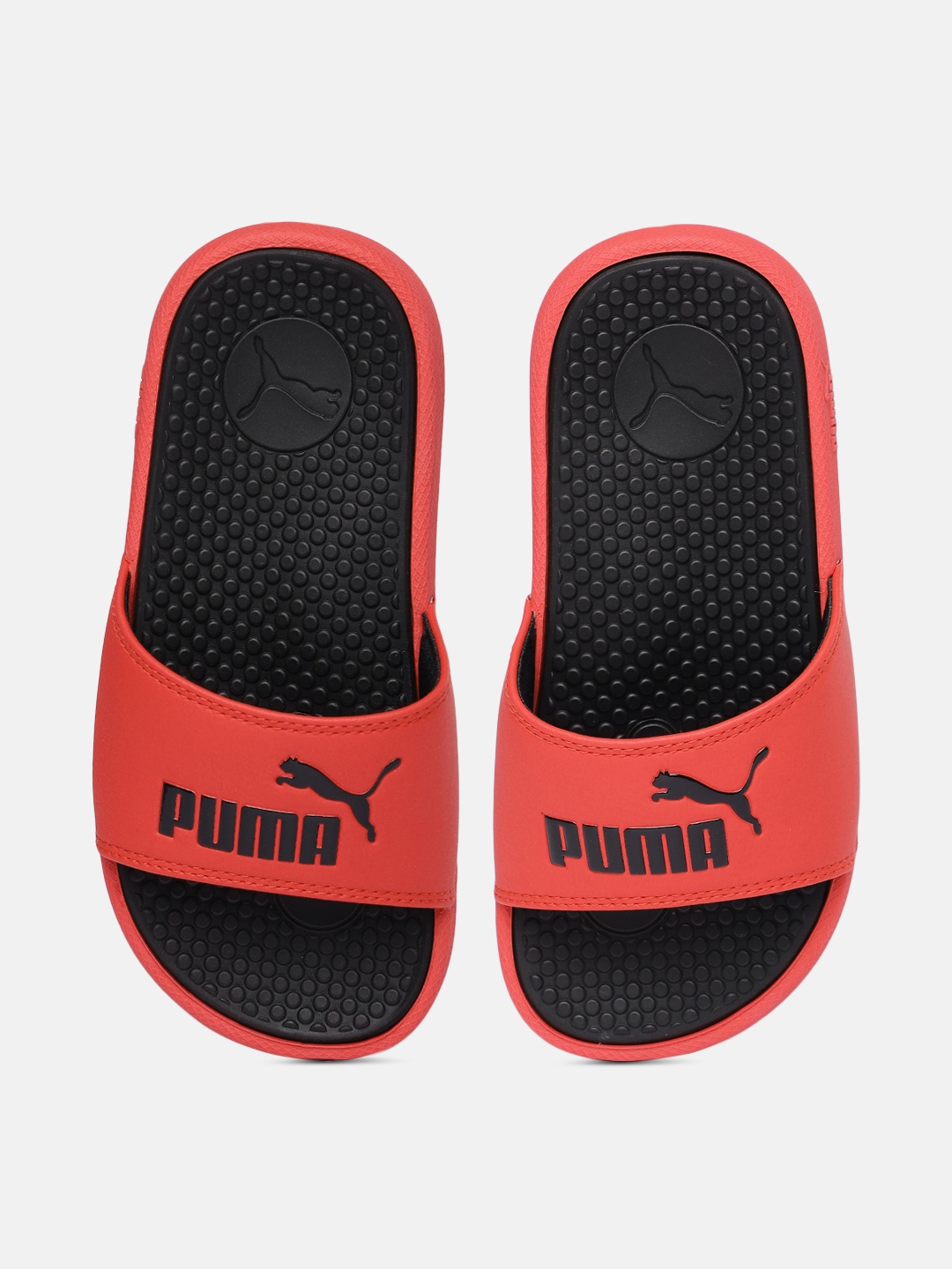 

Puma Unisex Kids Red Printed Sliders