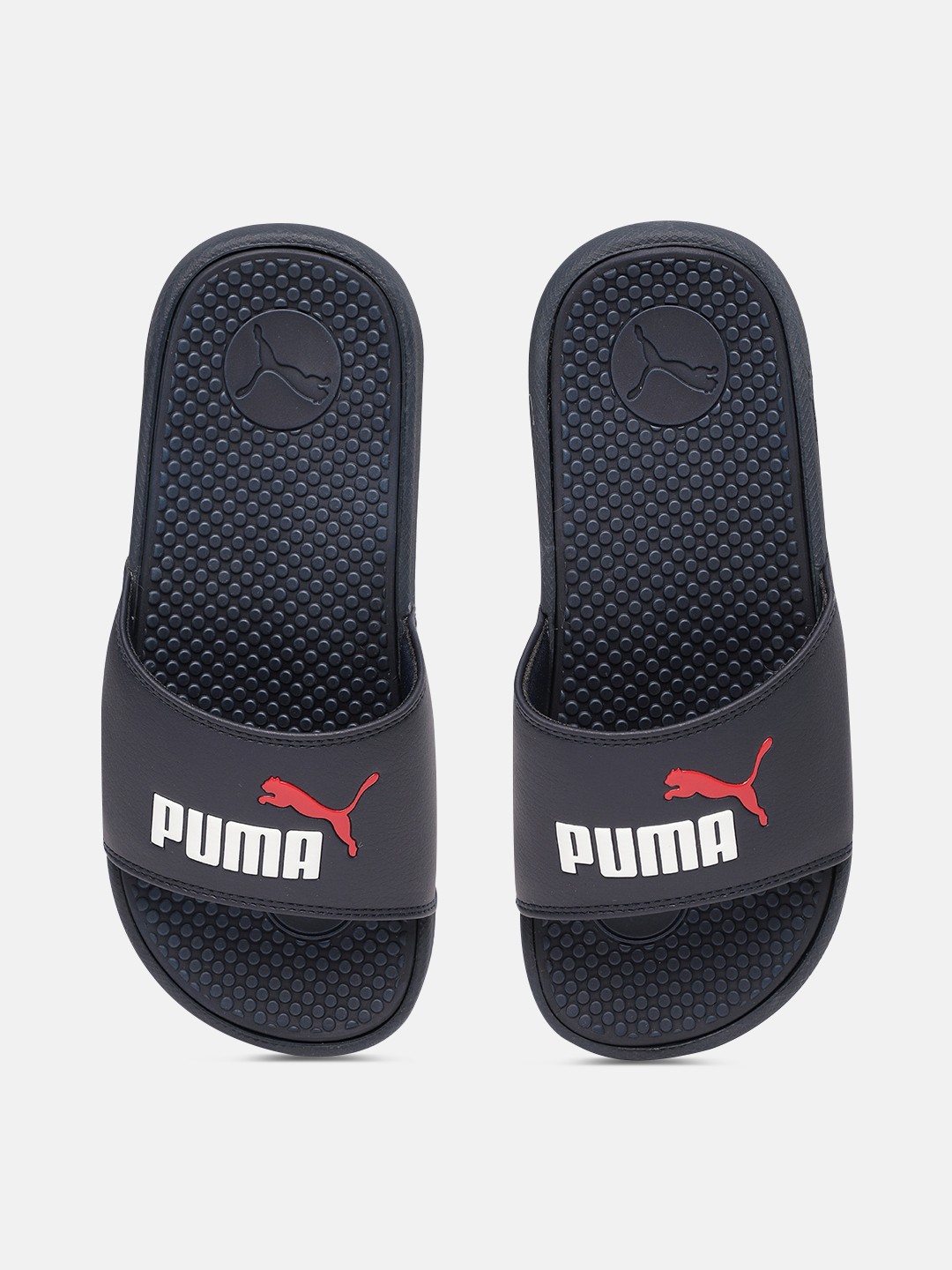 

Puma Kids Navy Blue Cool Cat Printed Sliders