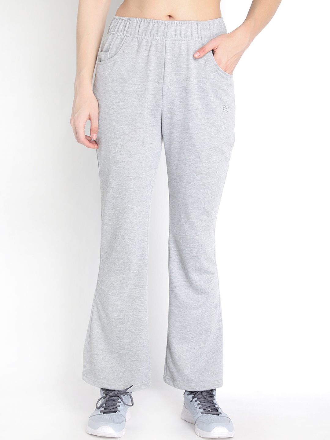 

CHKOKKO Women Grey Solid Bootcut Fit Track Pants