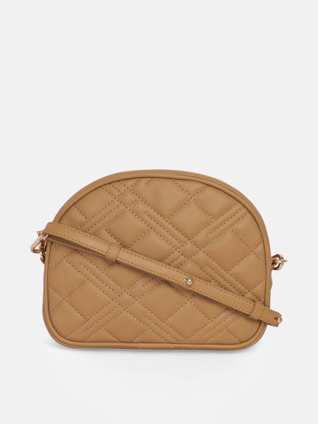 

Bagsy Malone Mustard Structured Half Moon Sling Bag