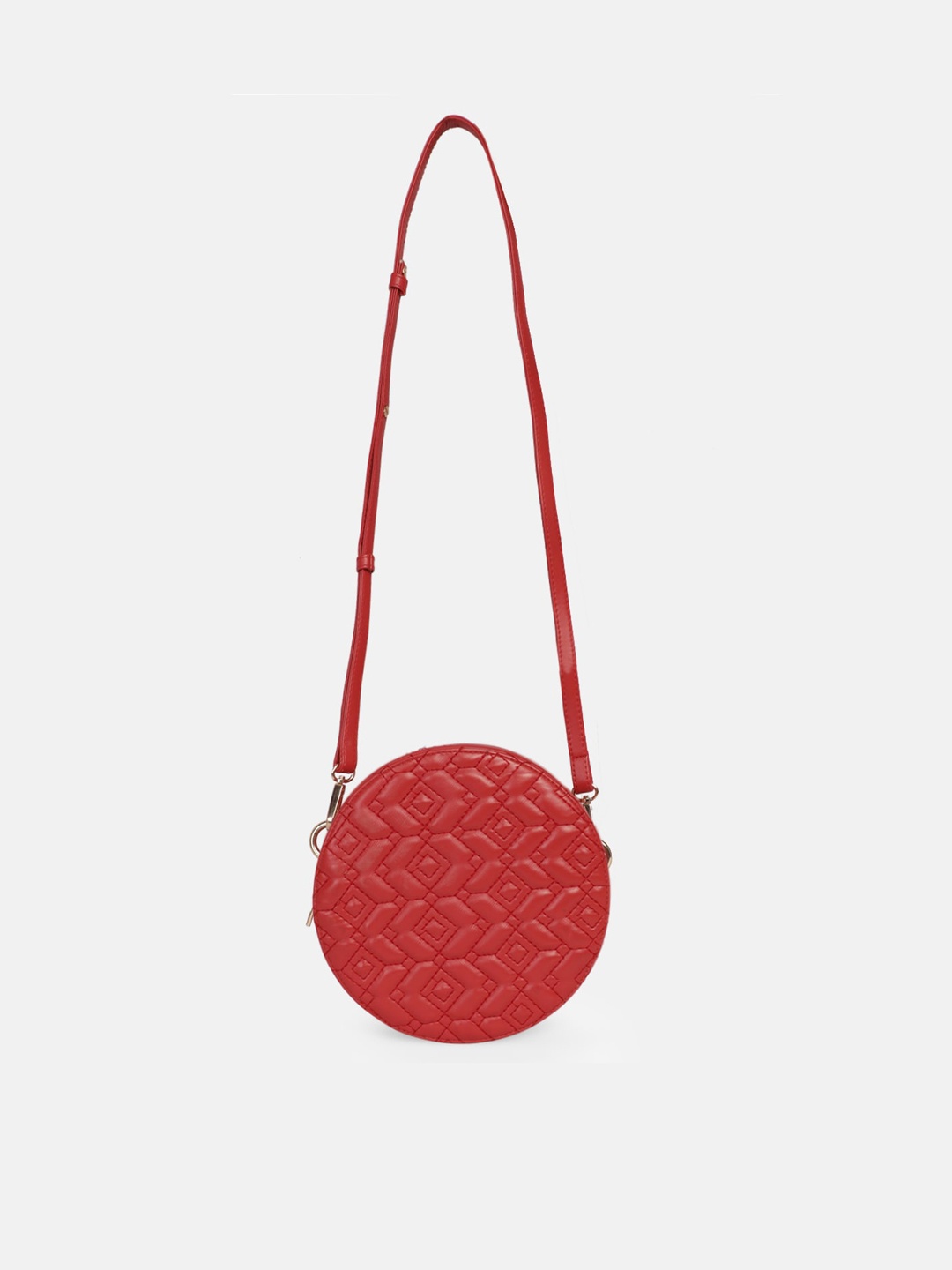 

Bagsy Malone Red Textured PU Structured Sling Bag