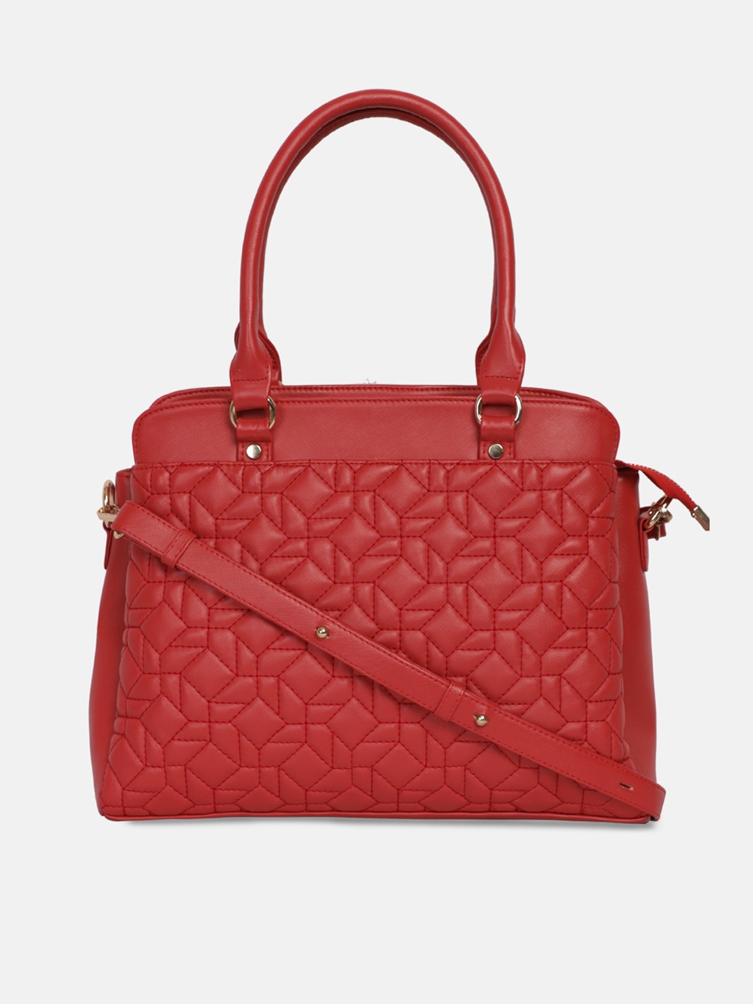 

Bagsy Malone Red Quilted Structured Handheld Bag