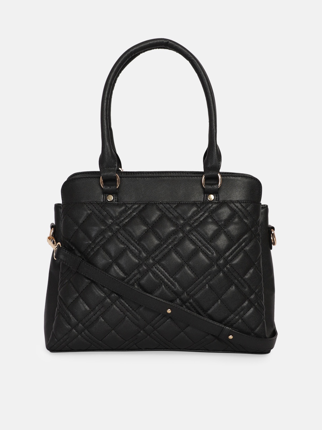 

Bagsy Malone Black Textured Structured Handheld Bag