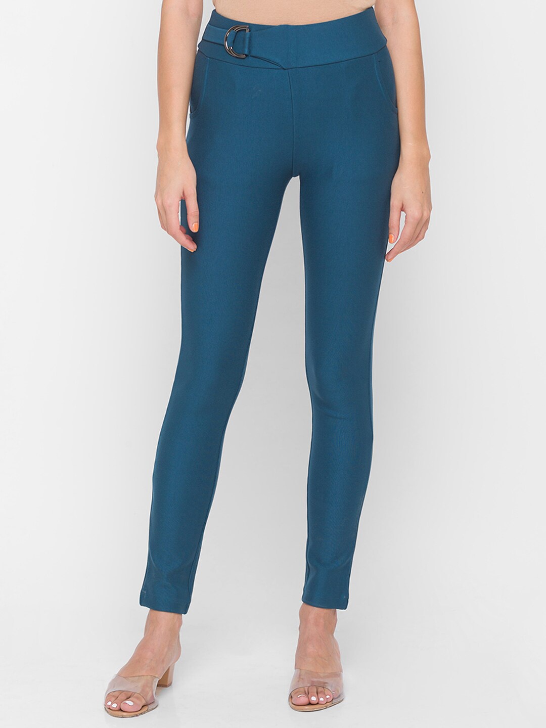 

Globus Women Blue Solid Treggings