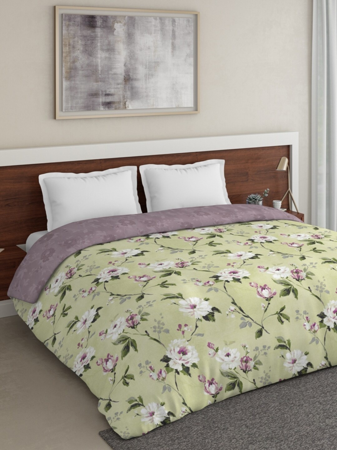 

DDecor 210 GSM Yellow Printed Double Bed Comforter