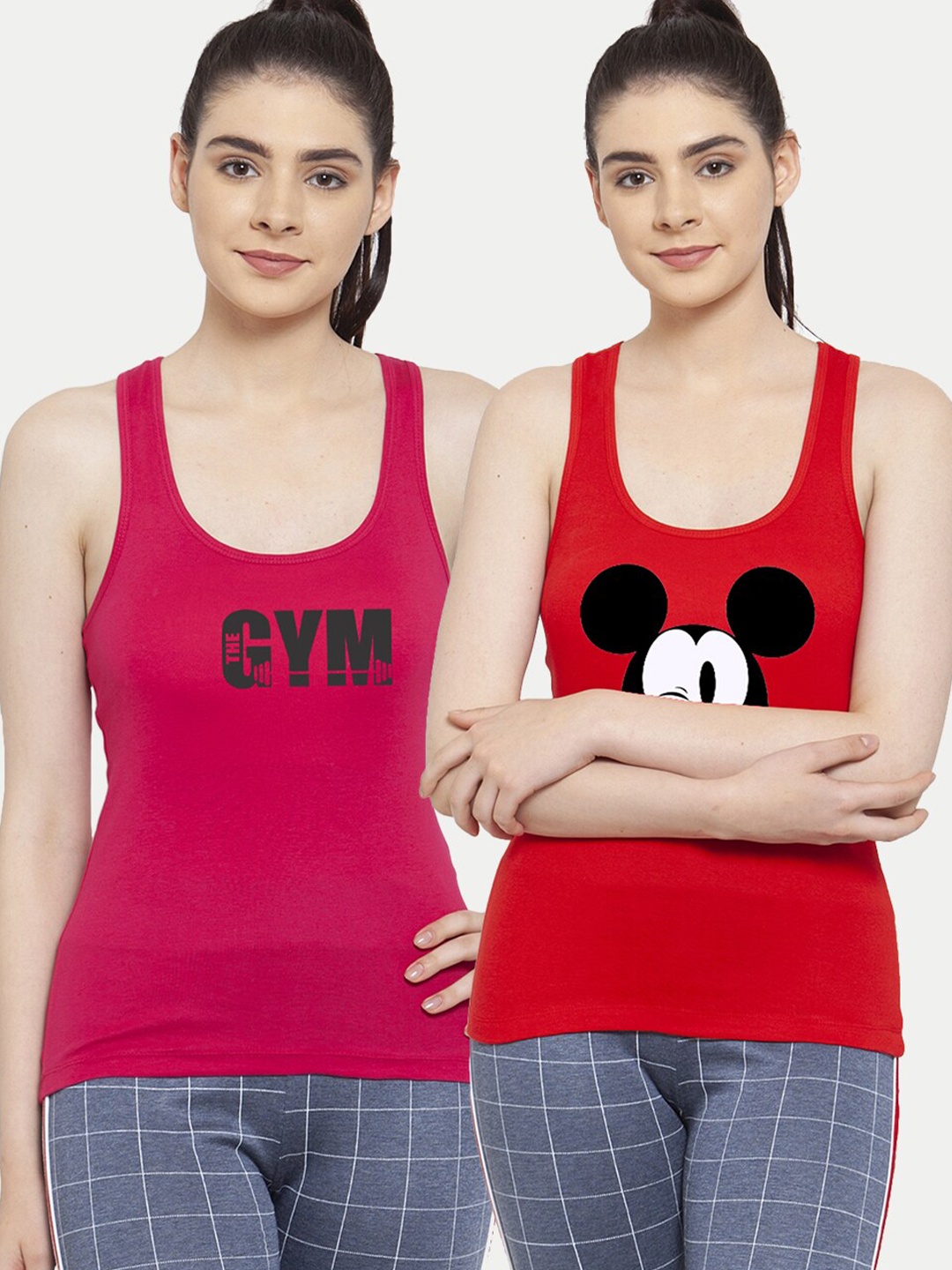 

Friskers Women Pack Of 2 Tank Tops, Red