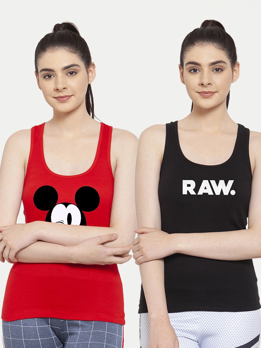

Friskers Women Pack Of 2 Tank Tops, Red