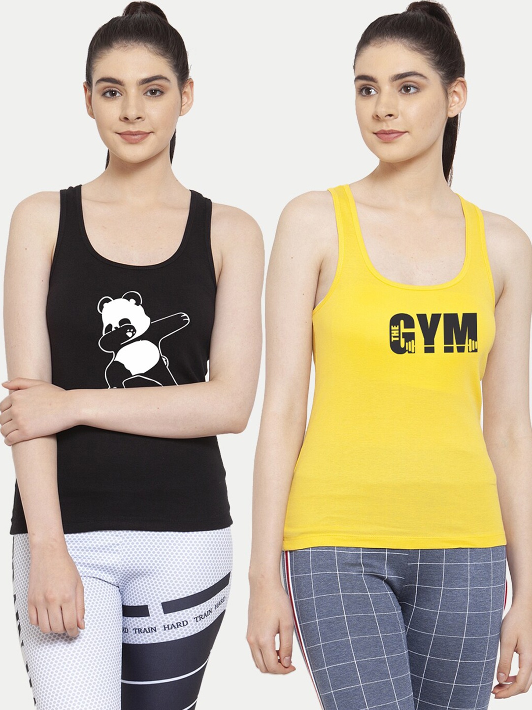 

Friskers Women Pack Of 2 Tank Tops, Black