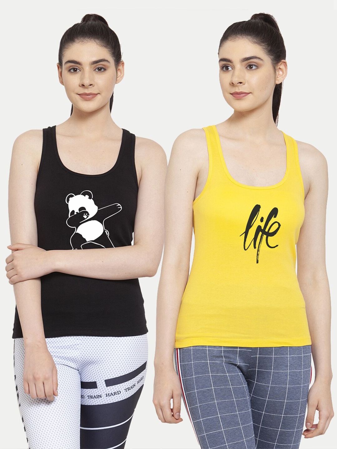 

Friskers Women Pack Of 2 Tank Tops, Black