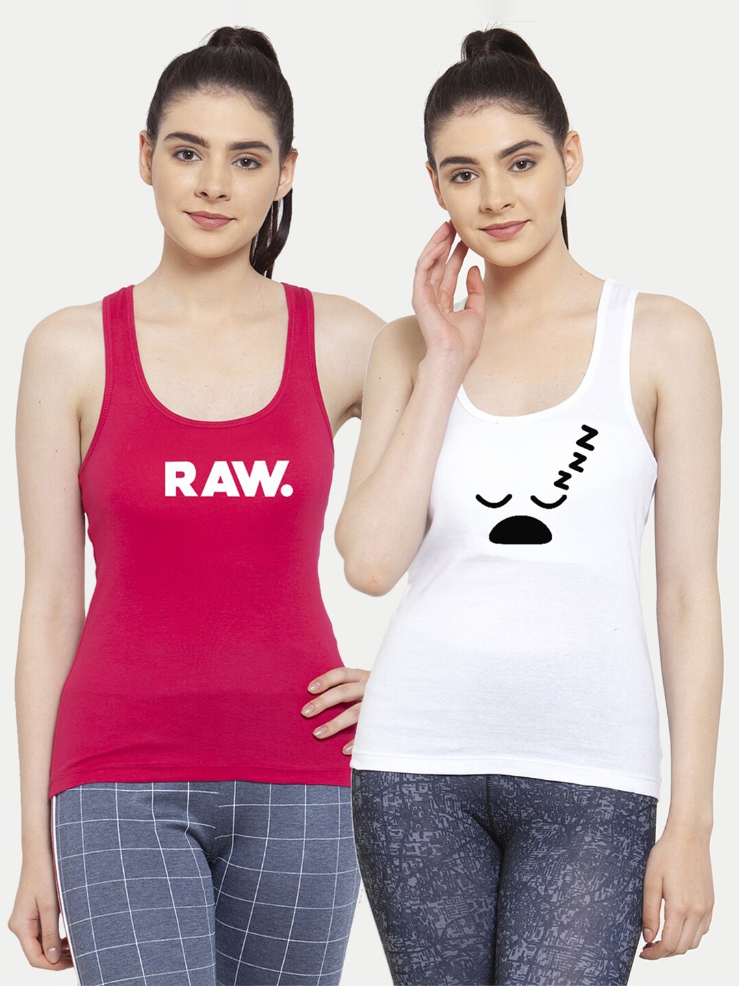 

Friskers Women Pack Of 2 Tank Tops, White