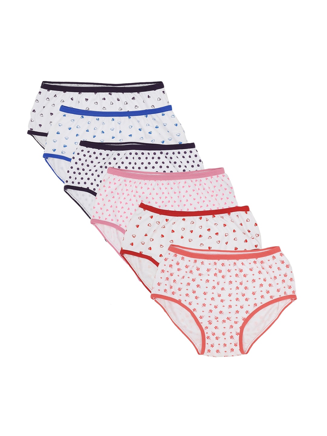 

Bodycare Kids Girls Pack Of 6 Assorted Cotton Basic Briefs