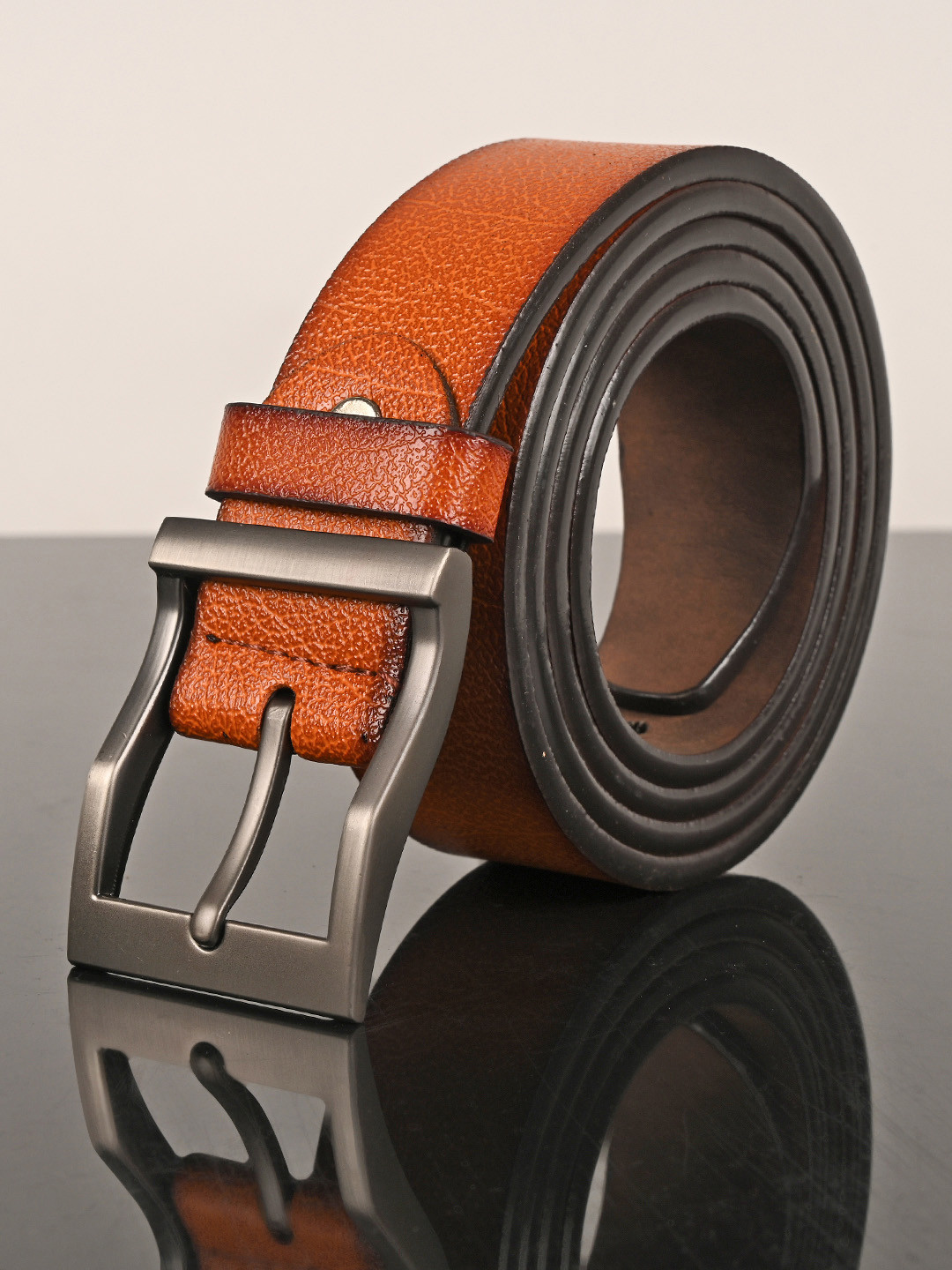 

BuckleUp Men Tan Textured Belt