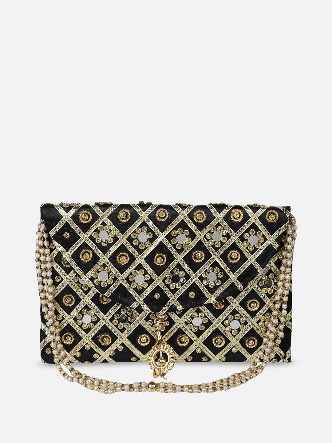 

Aditi Wasan Black Textured Purse Clutch