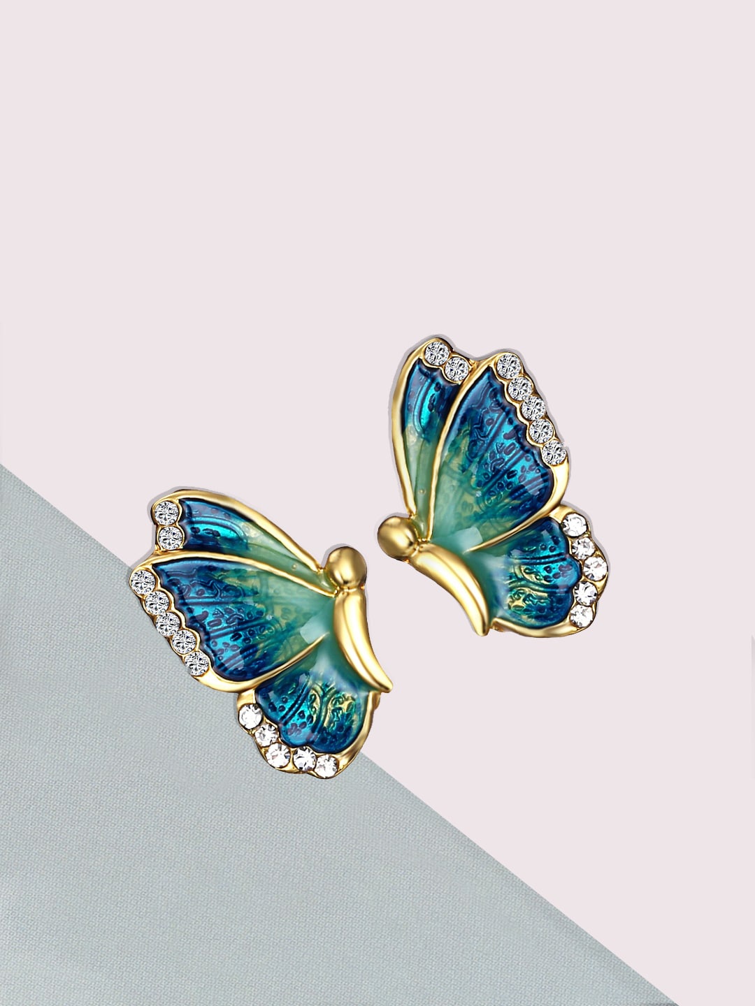 

Yellow Chimes Blue Contemporary Studs Earrings