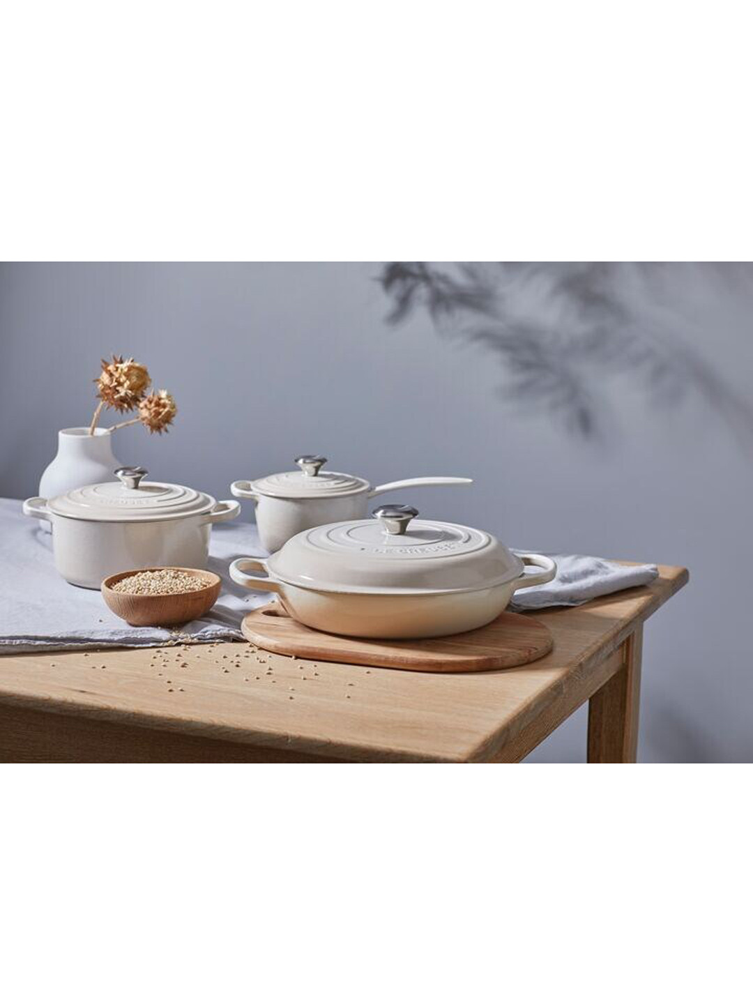 

LE CREUSET Off White Solid Cast Iron Casserole