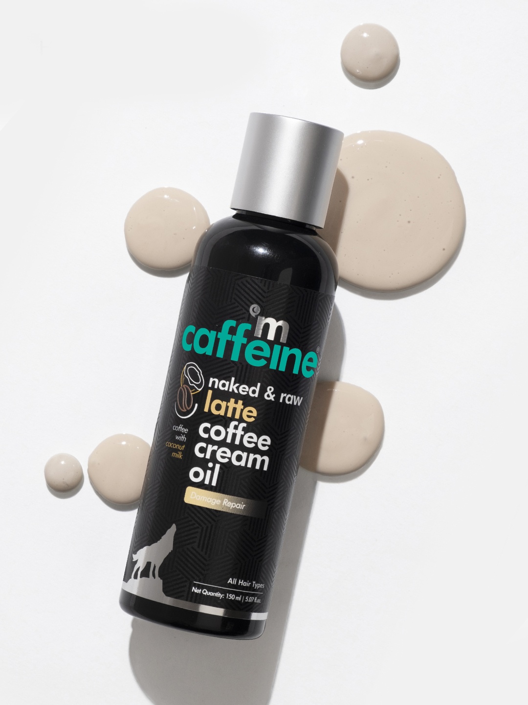 

MCaffeine Pre Shower Latte Coffee Scalp & Hair Cream Oil for Damage Repair, Beige
