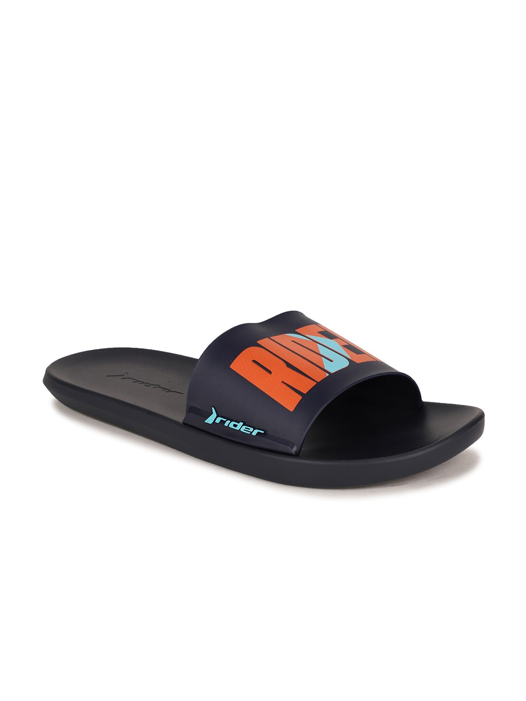 

Rider Men Black & Blue Printed Sliders