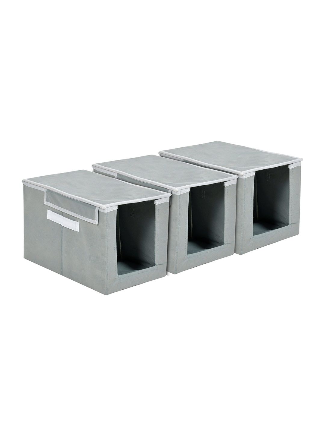 

Kuber Industries Set Of 3 Grey Wardrobe Organizers