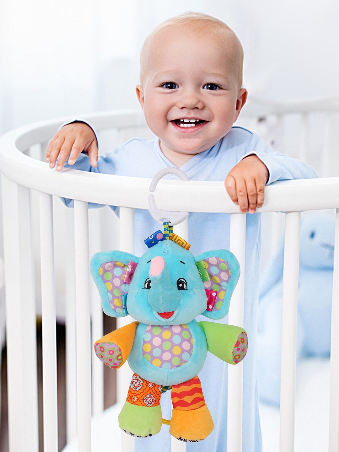 

Baby Moo Kids Blue & Green Elephant Pulling Toy