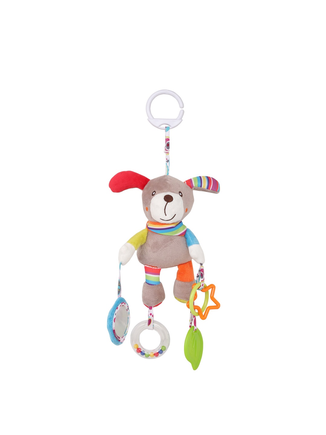 

Baby Moo Kids Multi-Coloured Dog Hanging Toy With Teether
