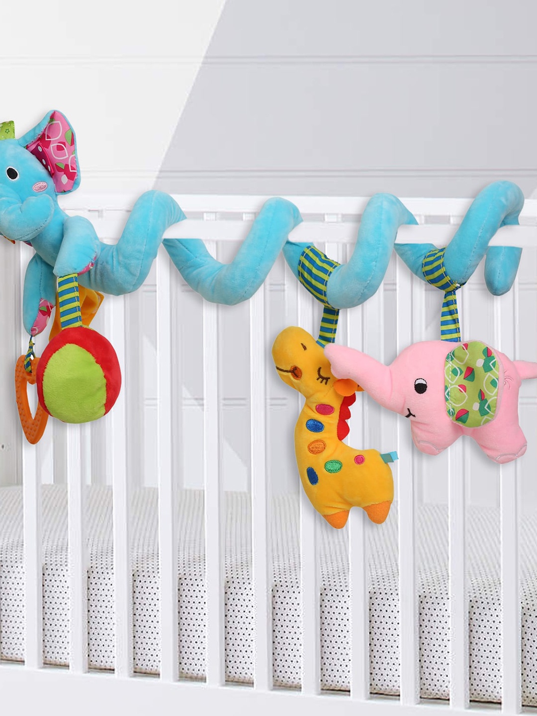 

Baby Moo Infant Kids Blue & Pink Pram & Crib Spiral Toy