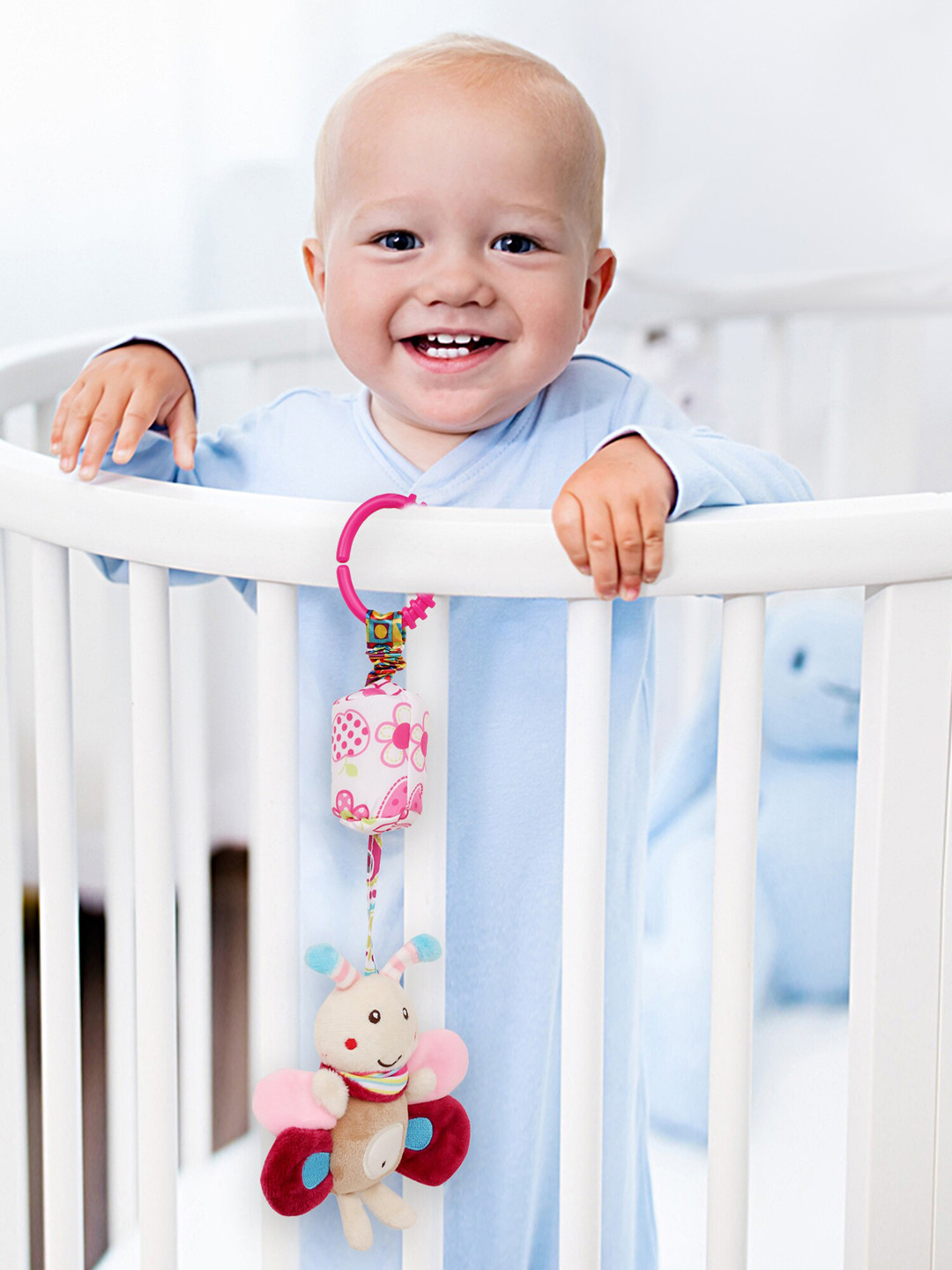 

Baby Moo Kids White & Pink Soft Toy